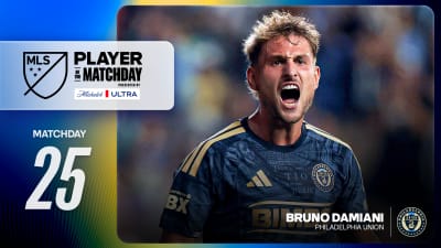 Philadelphia Union forward Bruno Damiani named Player of the Matchday