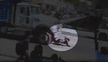Video shows young girl getting run over by truck in Philadelphia, walking away