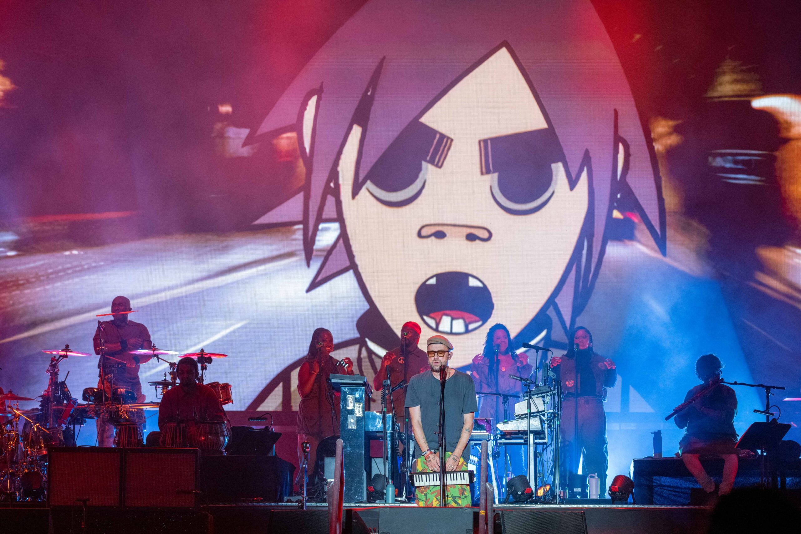 Gorillaz performing