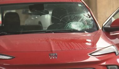 Strap breaks off truck in South Side, strikes windshield of vehicle behind it – WPXI