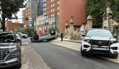 Man flips vehicle after falling asleep at wheel, crashing into parked cars in Lawrenceville – WPXI