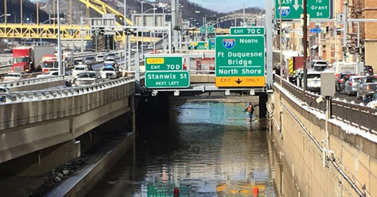 $14M flood control project to begin on ‘Bathtub’ section of Parkway East next week – WPXI