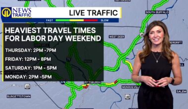 TRAFFIC: Labor Day heaviest travel times – WPXI