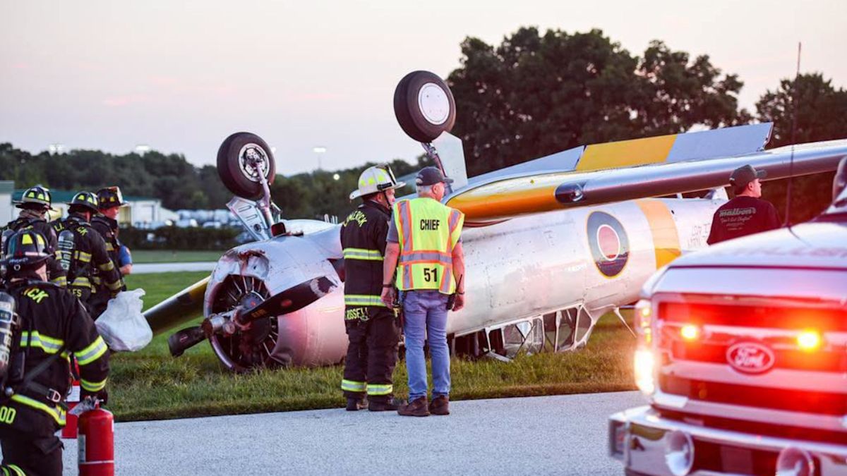 WWII-Era Plane Flips Over at Pennsylvania Airport, Trapping Pilot Inside