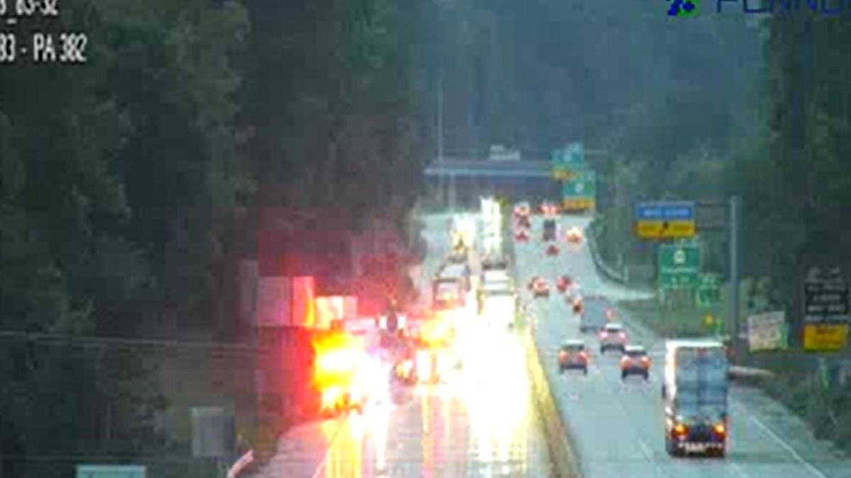 Newberry Township Fire Department and Pennsylvania State Police respond to hazmat incident on I-83 Friday