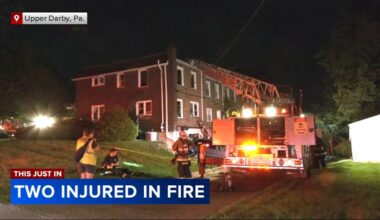 2 hurt after fire in Upper Darby Twp., Delaware County