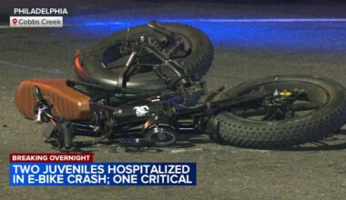 2 juveniles hospitalized after e-bike crash in Philadelphia's Cobbs Creek section