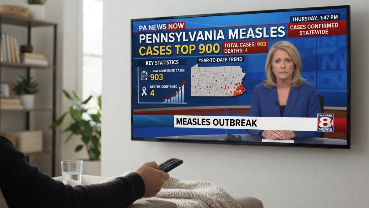 Pennsylvania measles cases top 900