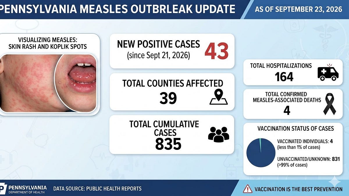 Pennsylvania: Measles cases surpass 800