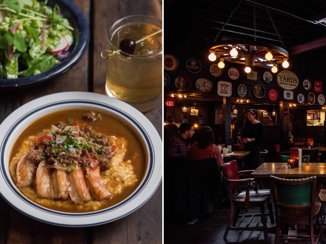 At the Horse Inn, diners climb a narrow wooden staircase to what was once a Prohibition-era speakeasy hidden above horse stables.