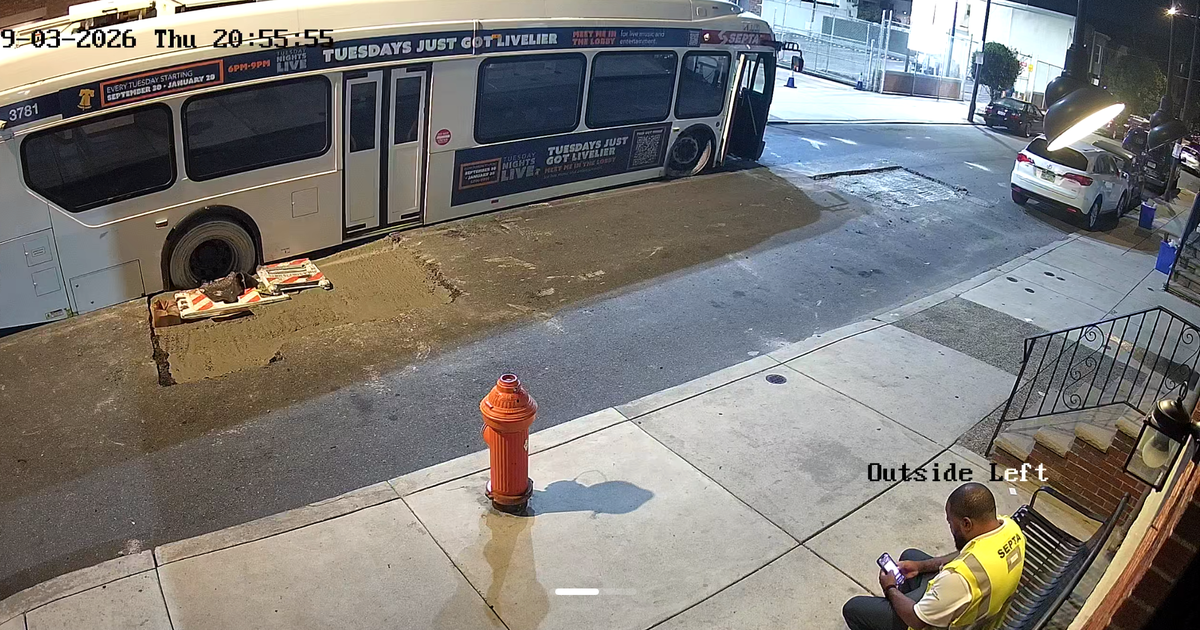 SEPTA bus gets stuck in freshly fixed pothole in Philadelphia