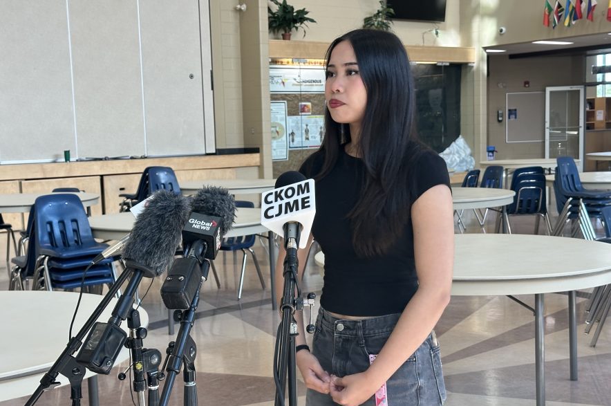 Bethlehem Catholic High School senior, Johanna Dayapan, said she's nervous starting this year, with the school separating students into different timeslots and areas to accommodate learning while 26 classrooms are being rebuilt after a recent fire. (Libby Gray/650 CKOM)