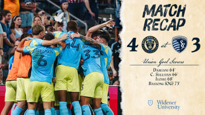 Recap | Union complete stunning three-goal comeback in Kansas City