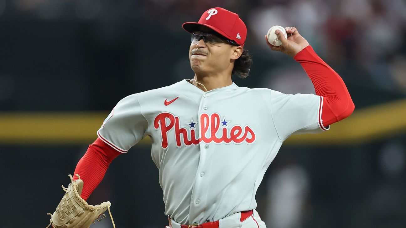 Phillies place Jesús Luzardo on IL with shoulder inflammation