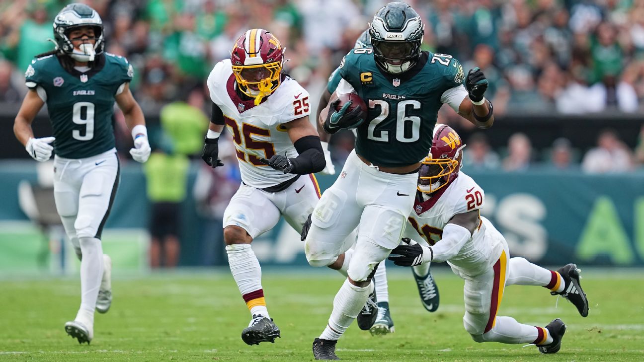 Eagles' Saquon Barkley to be 'fearless' vs. Bears despite stinger
