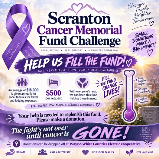 SCRANTON CANCER MEMORIAL FUND LAUNCHES CHALLENGE TO REPLENISH FUNDS