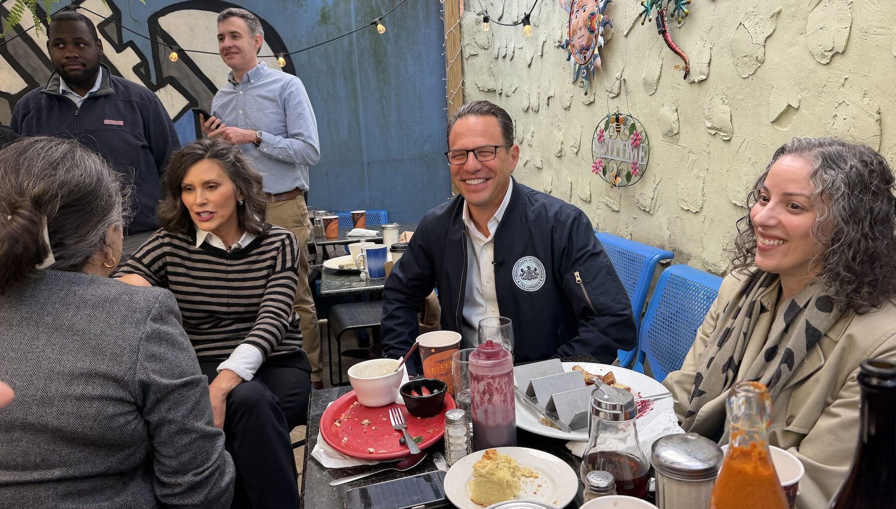 Michigan gov. campaigns for PA’s Shapiro at South Philly diner