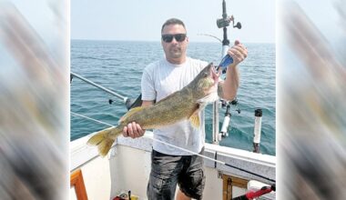 New York waters of Lake Erie delivers both walleyes and inclement weather at Sunset Bay Walleye Shootout