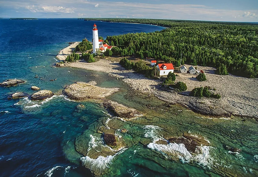 Lake Ontario, the smallest Great Lake by volume.