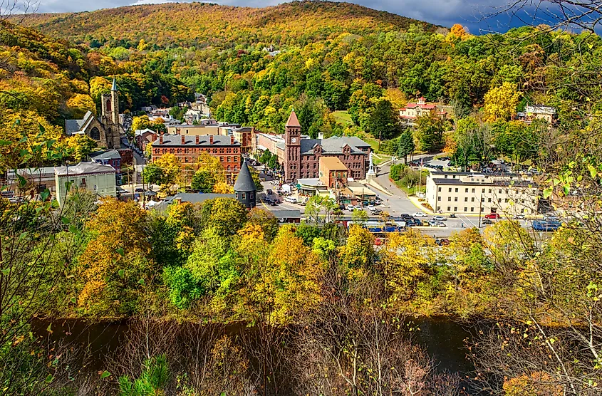 Jim Thorpe, Pennsylvania, in autumn colors.