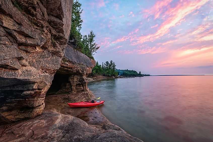 The deep, sea-like expanse of Lake Superior.