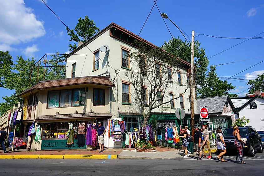 Shops in Historic New Hope, Pennsylvania