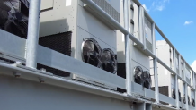 Outside the NTT facility, the dominant sound came from cooling equipment continually moving air through the building.