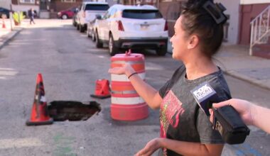 Large sinkhole in South Philly ignored by city for weeks, residents say