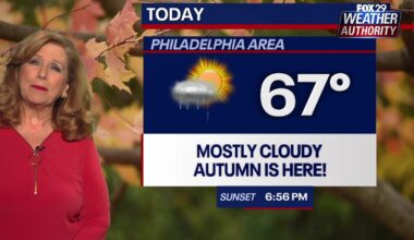 Philadelphia weather: Cloudy, breezy conditions persist on Wednesday as showers clear