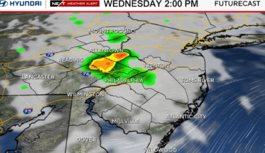Another round of strong storms expected to hit Philadelphia region Wednesday. Here's the weather forecast.