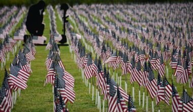 Under a vivid blue sky, a Pennsylvania field whispers the names of the fallen