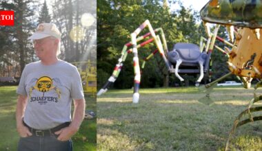 A Pennsylvania man started welding old car parts into sculptures in 1988; his Erie front yard now has a two-headed dinosaur and rocket ship | World News