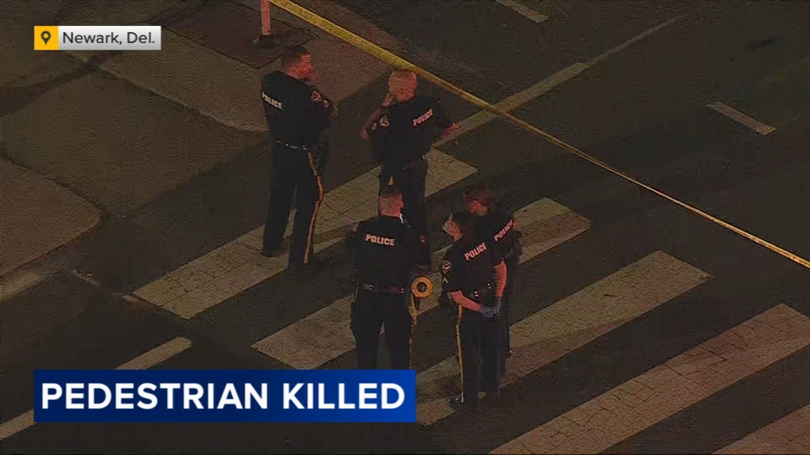 Pedestrian struck, killed by vehicle in Newark, Delaware