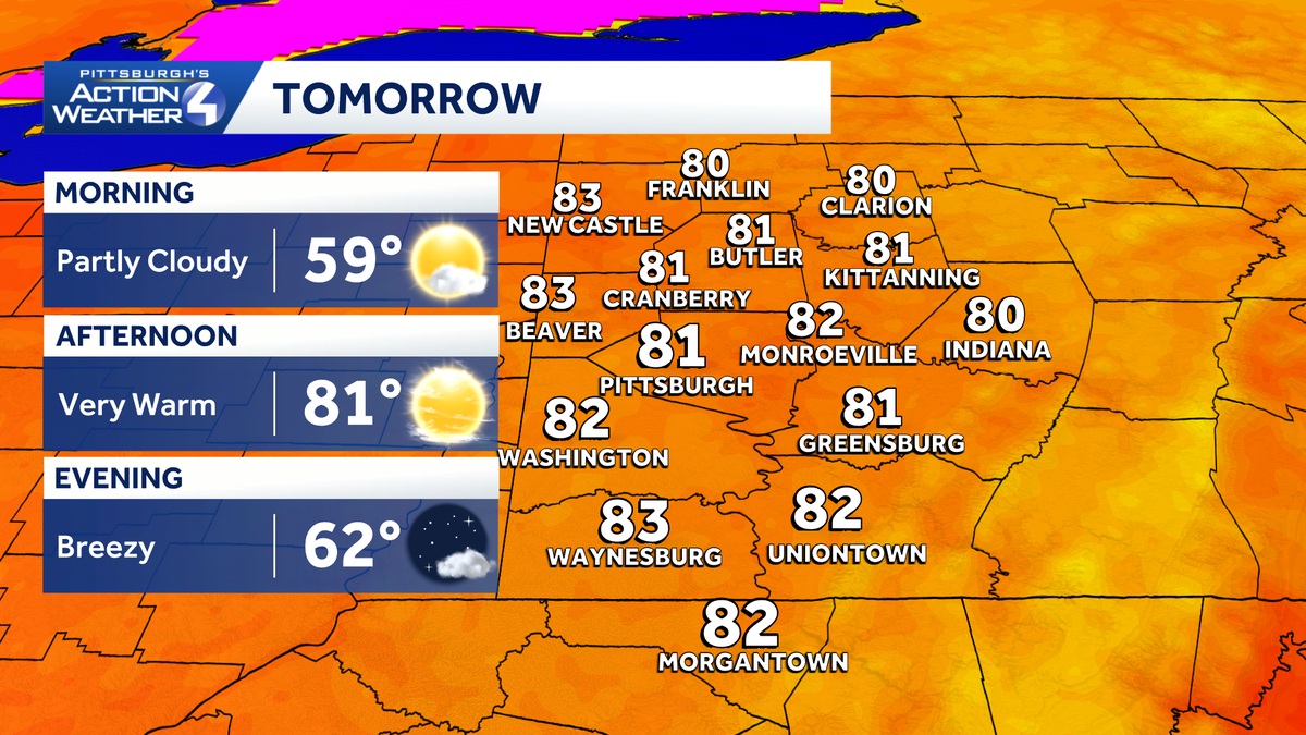 Pittsburgh: Much warmer ahead of two Impact Days
