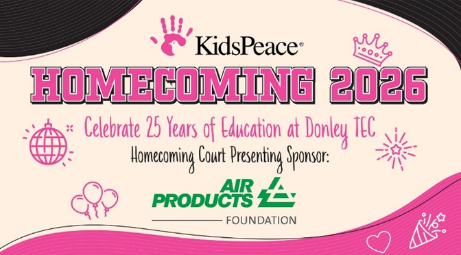 A Homecoming to Remember: KidsPeace to Celebrate 25 Years of the Donley Therapeutic Education Center at KidsPeace Homecoming