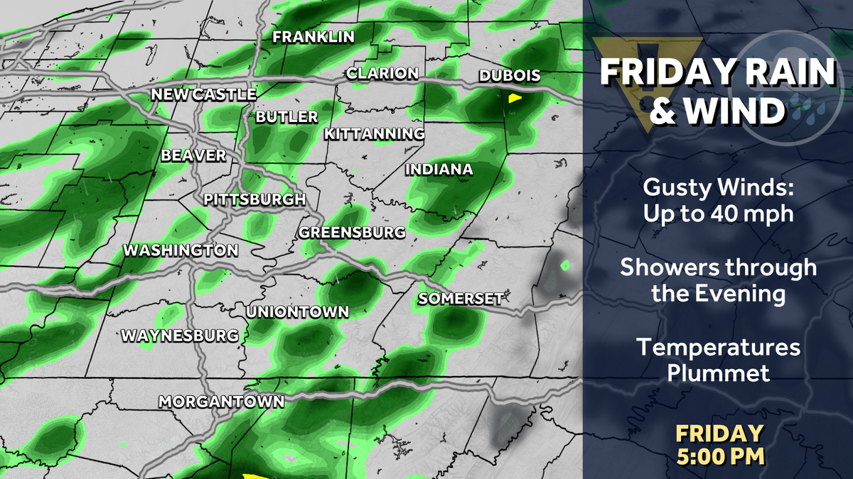 Pittsburgh: Friday brings rain, wind, and falling temperatures