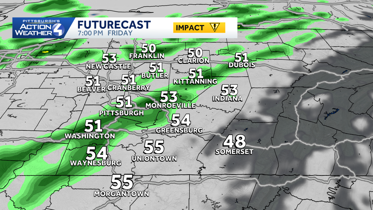 Pittsburgh: Impact Day Friday for wind, showers, and falling temps