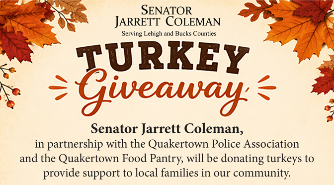 Coleman to Host Quakertown Turkey Giveaway on Oct. 18