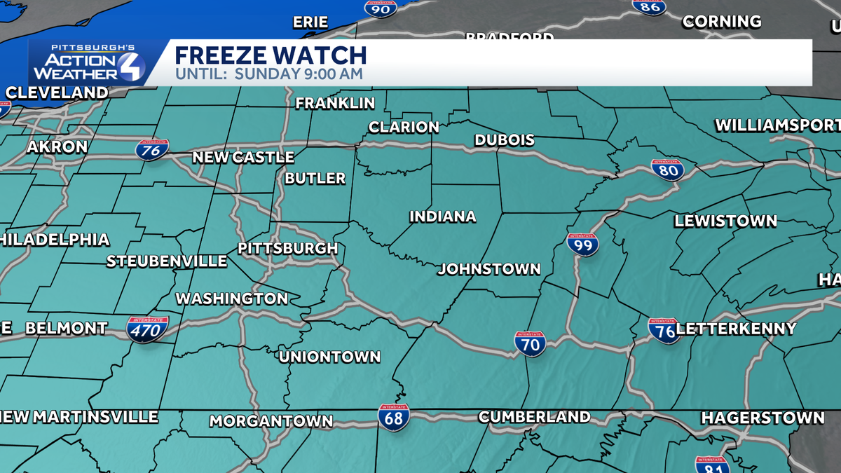 Pittsburgh: Freeze Watch for Sunday morning
