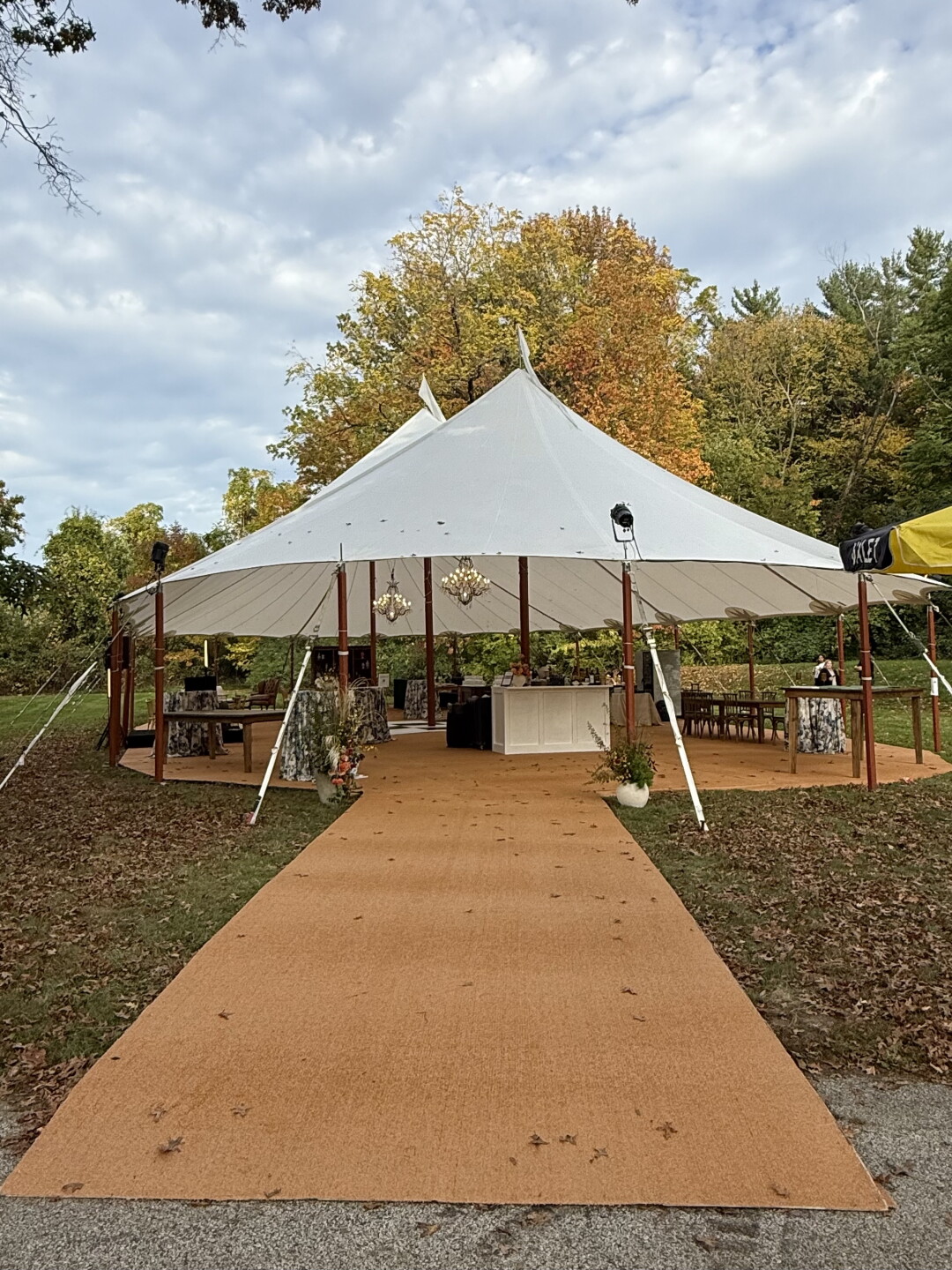 Tent to showcase possible event setups 