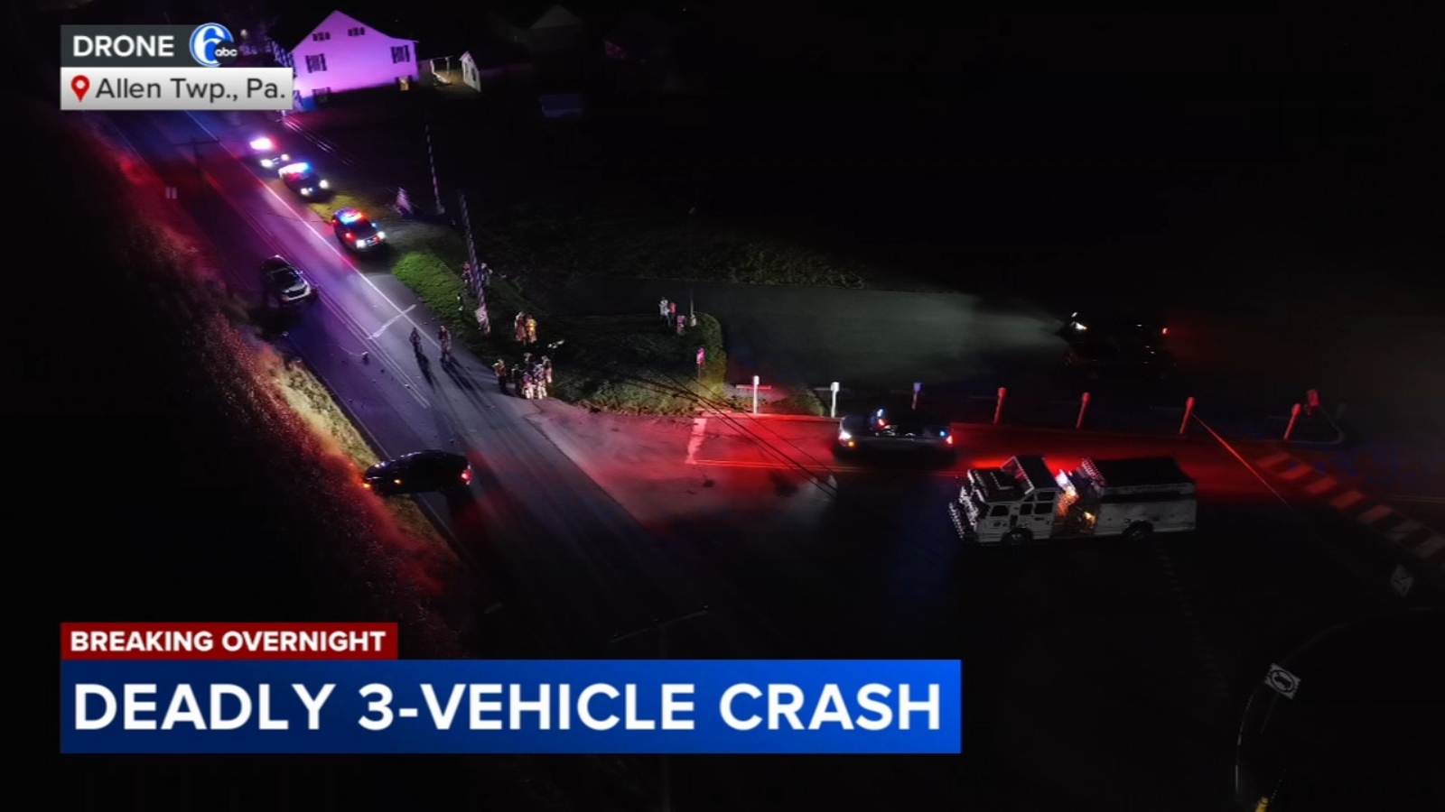 State police investigate deadly 3-vehicle crash in Allen Township, Northampton County