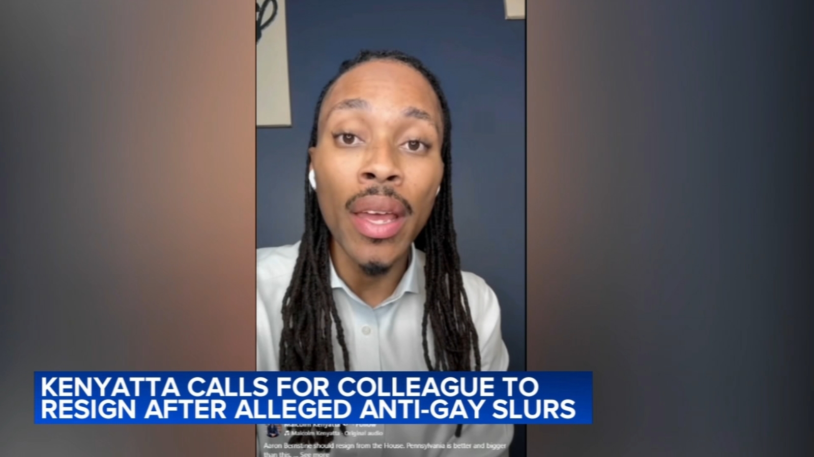 Rep. Malcolm Kenyatta calls for resignation of fellow lawmaker Aaron Bernstine over alleged homophobic slurs