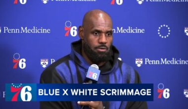 LeBron James, revamped Sixers roster draw fans to Blue x White Scrimmage