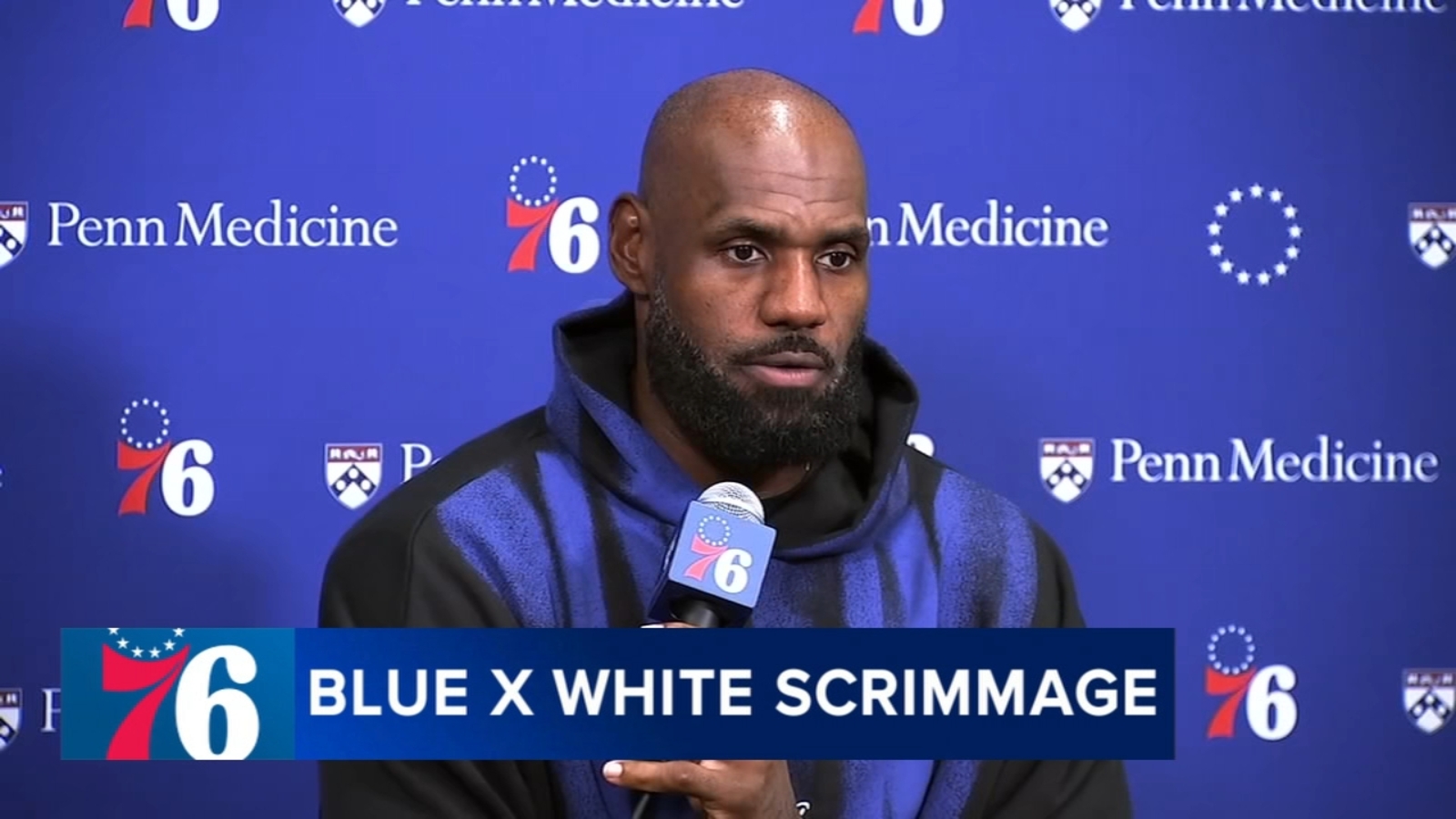 LeBron James, revamped Sixers roster draw fans to Blue x White Scrimmage