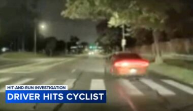 Police search for hit-and-run driver who struck cyclist; review officers' response time to scene