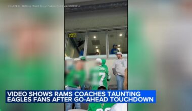 Head Coach Sean McVay says Los Angeles Rams coaches will 'learn' from incident with Eagles fans
