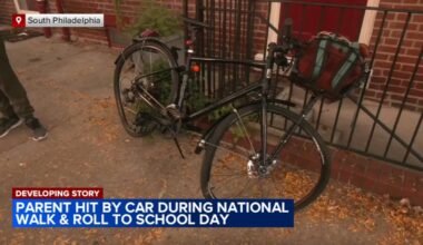 Parent hit by car during National Walk and Roll to School Day in South Philadelphia