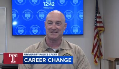 Retired banker begins new career as Temple University police officer at age 52