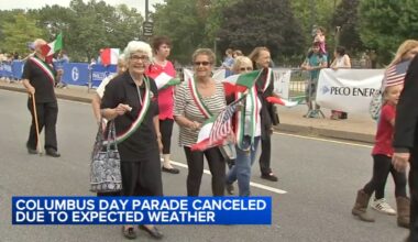 Philadelphia's Columbus Day parade cancelled due to weather conditions