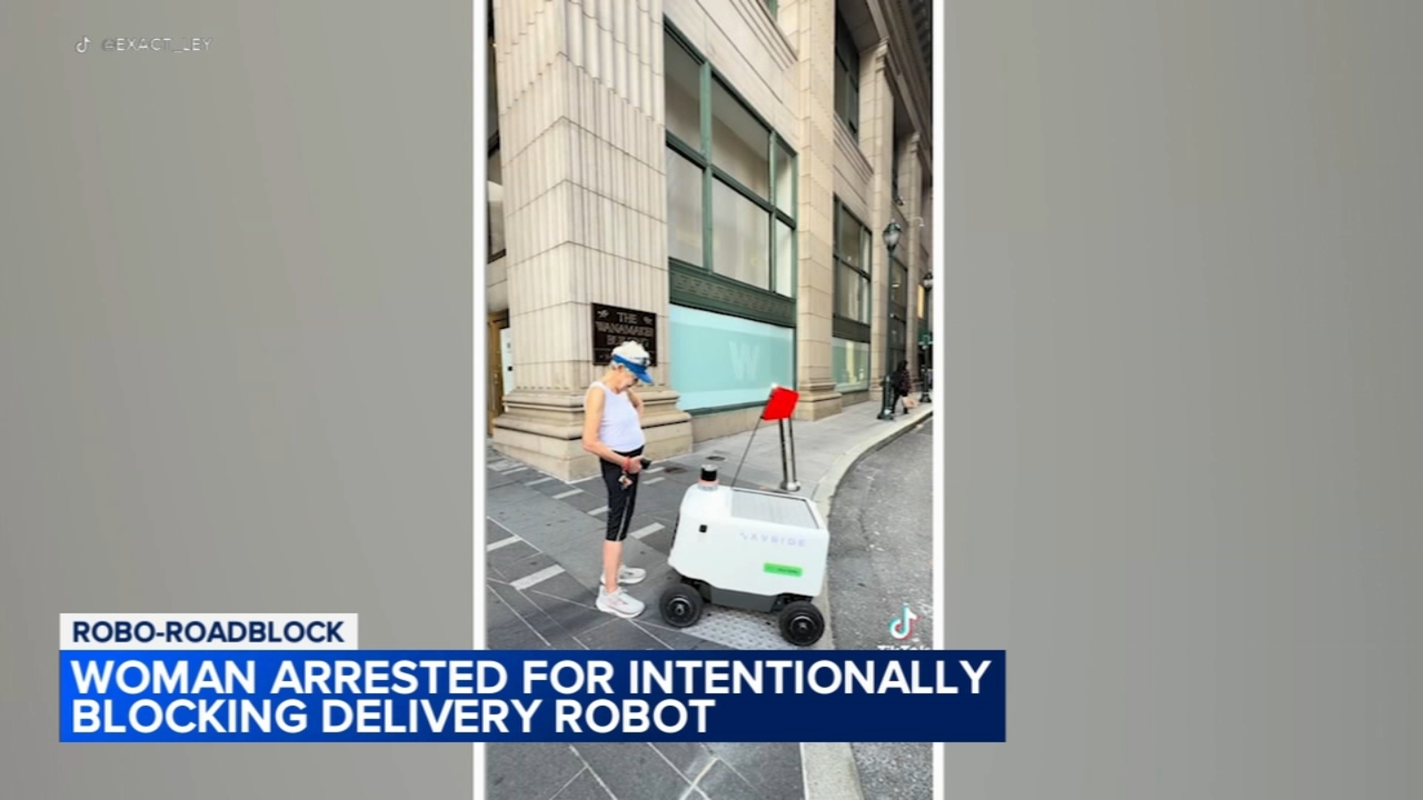 Woman arrested after blocking delivery robot in Center City Philadelphia confrontation